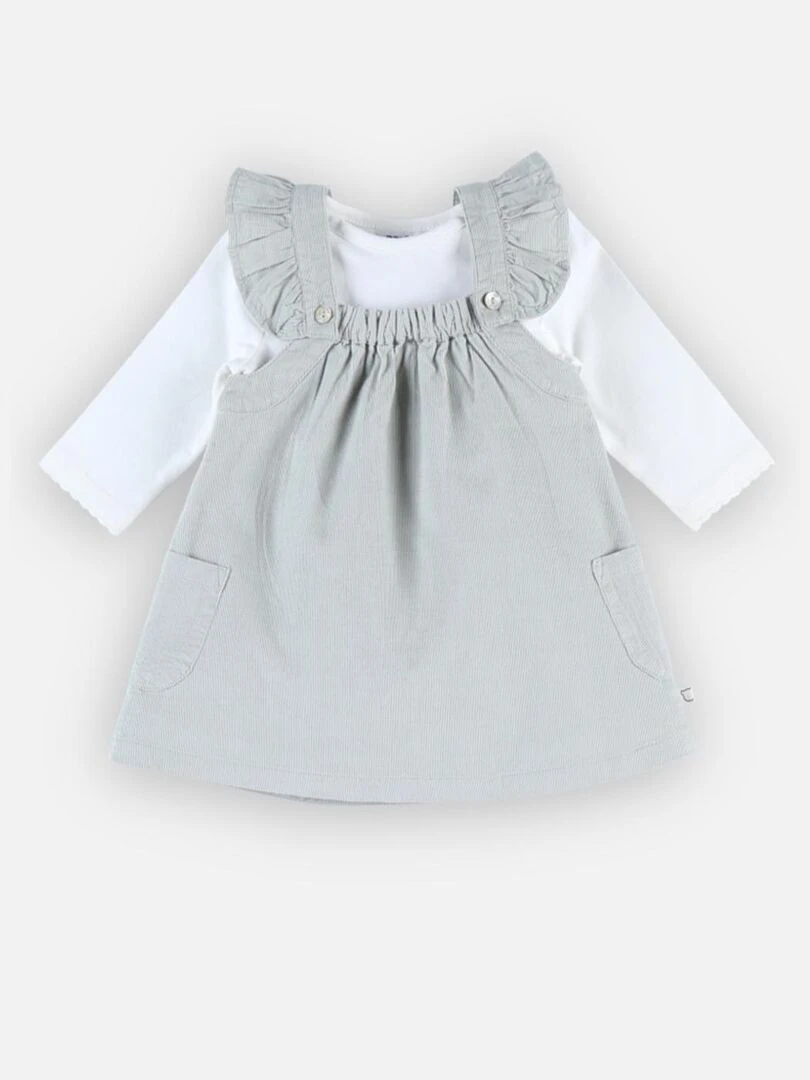 Set robe + t shirt  écru/sauge   Noukie's   Blanc