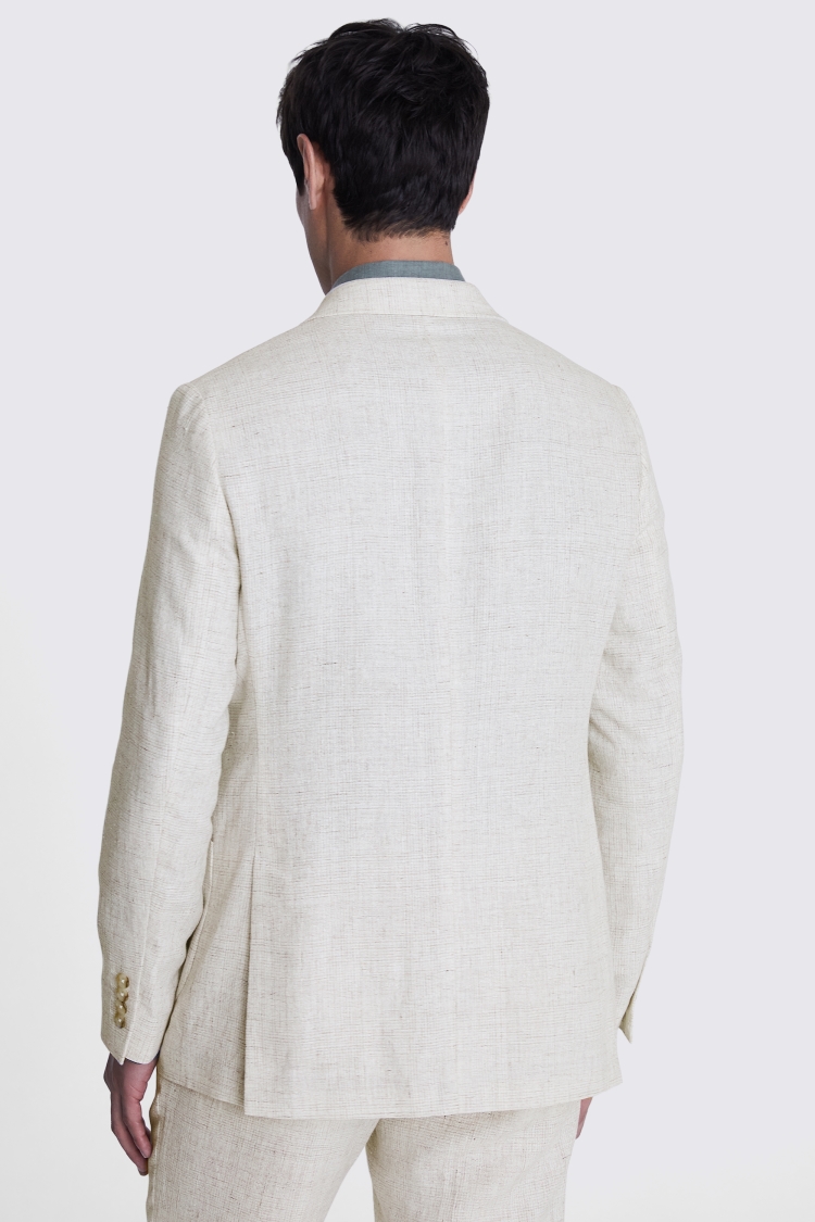 Italian Tailored Fit Off White Check Jacket    Buy Online at Moss