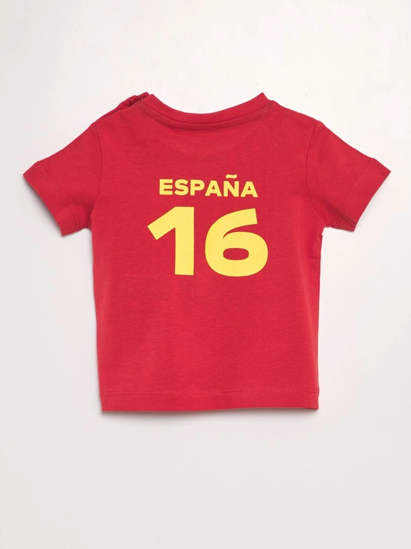T shirt en coton EURO 2024 Rouge 'Espagne'