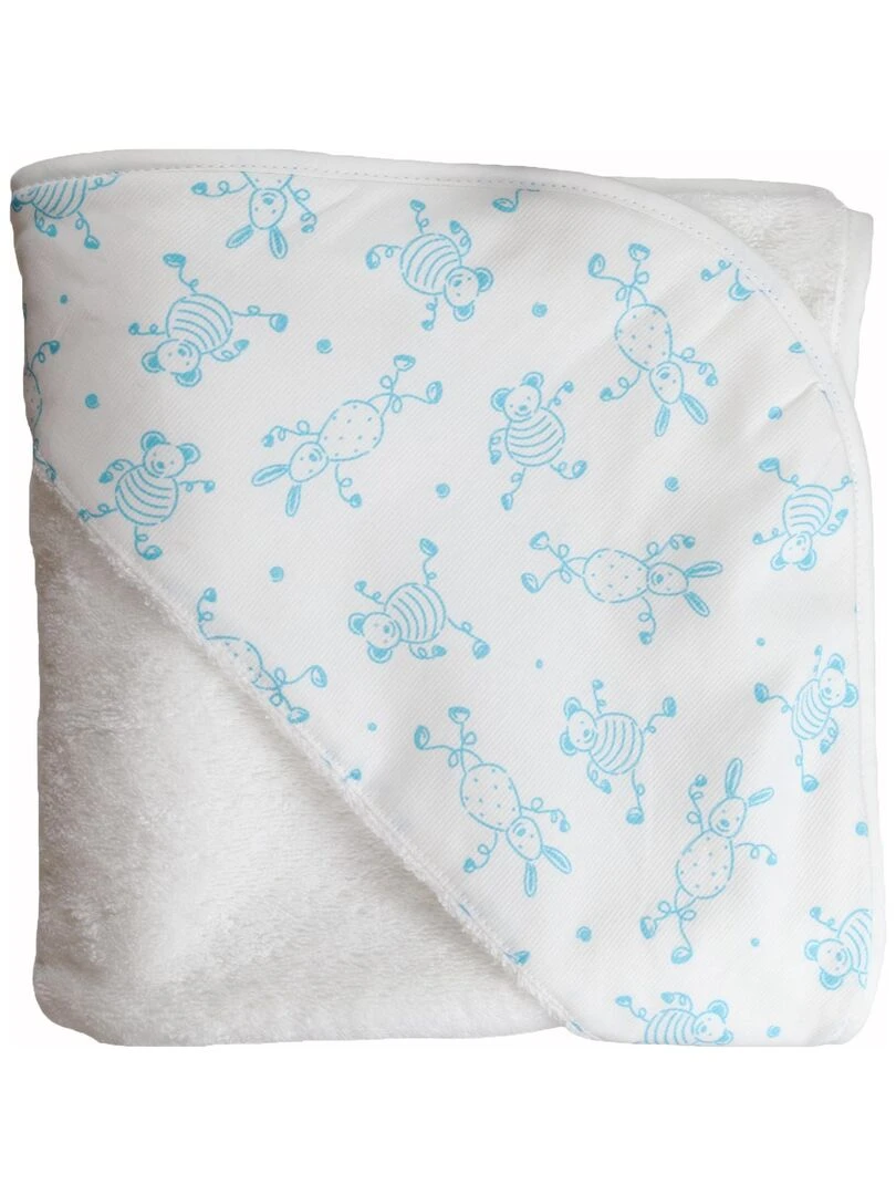 Cape de bain bébé éponge 480gr m² TOURNICOTIN Blanc
