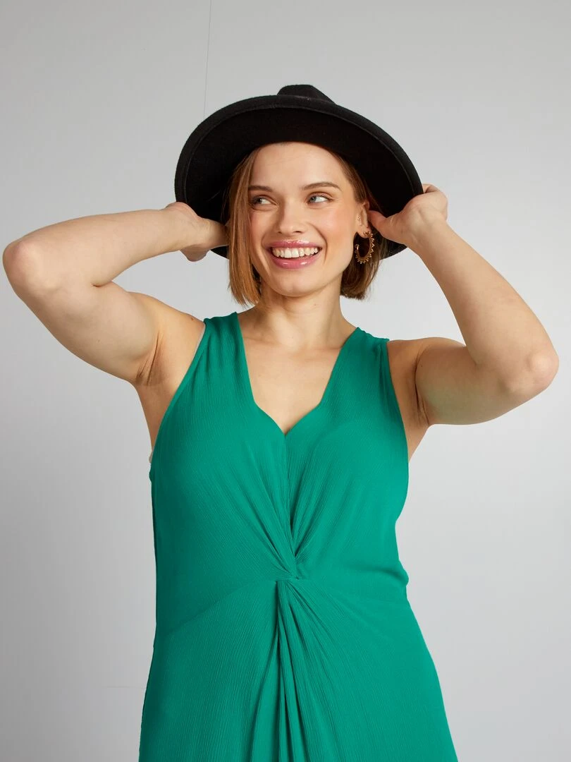 Robe longue torsadée   Vert