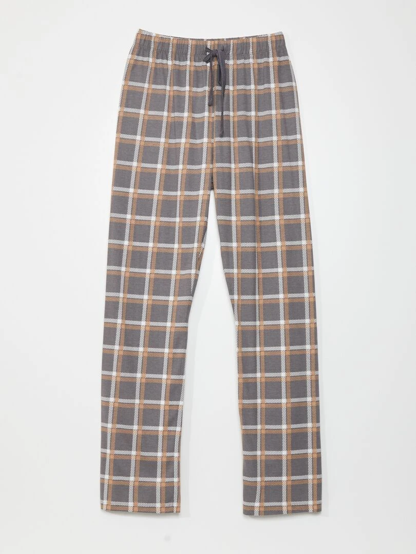 Ensemble pyjama t shirt + pantalon   2 pièces   Marron