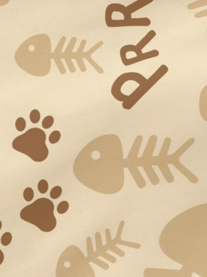 Drap housse Cats "Happyfriday"   Blanc