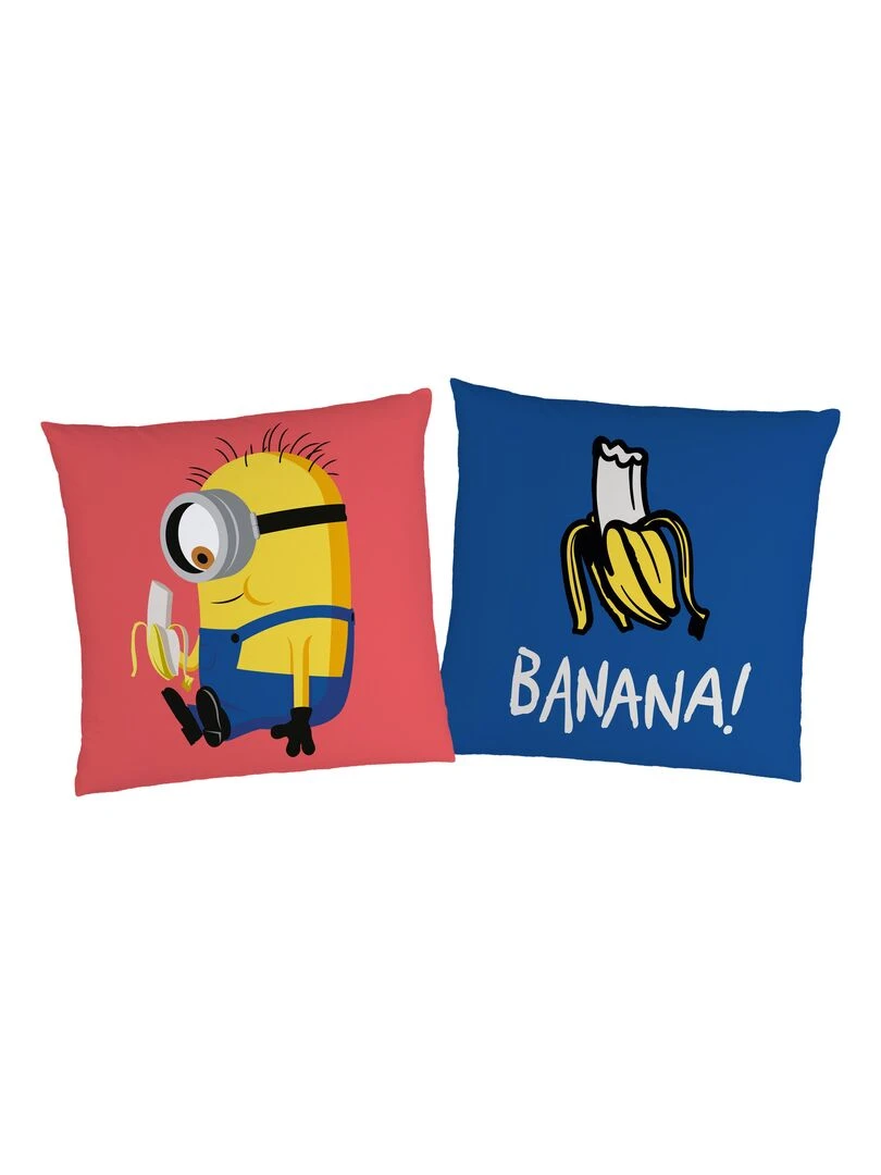 Coussin imprimé 100% polyester  LES MINIONS BANANA   Jaune