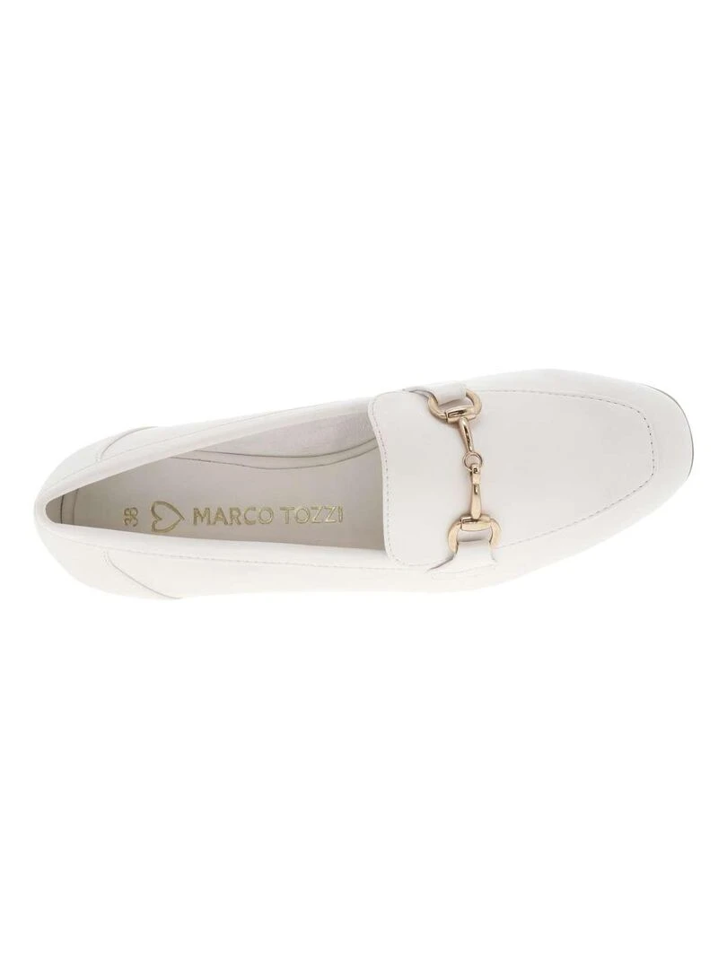 MARCO TOZZI   Mocassins talon plat   Blanc