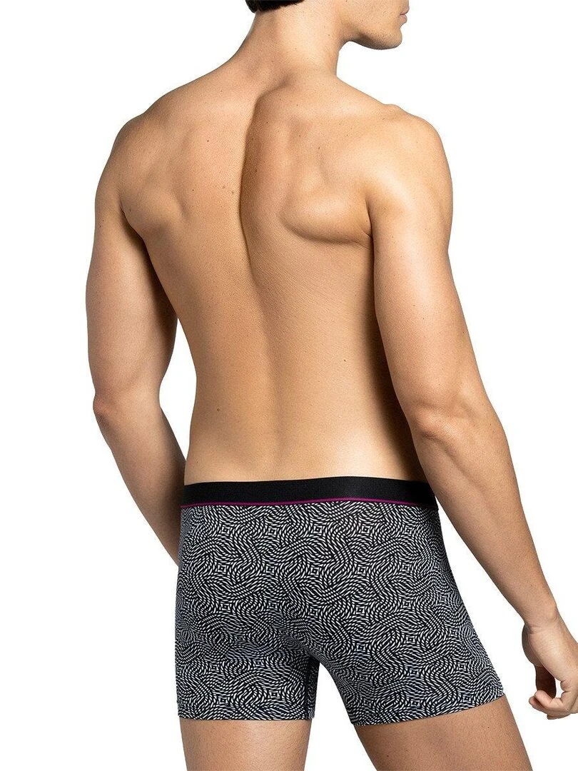 Boxer imprimé fantaisie en lyocell I am Incredible   Noir