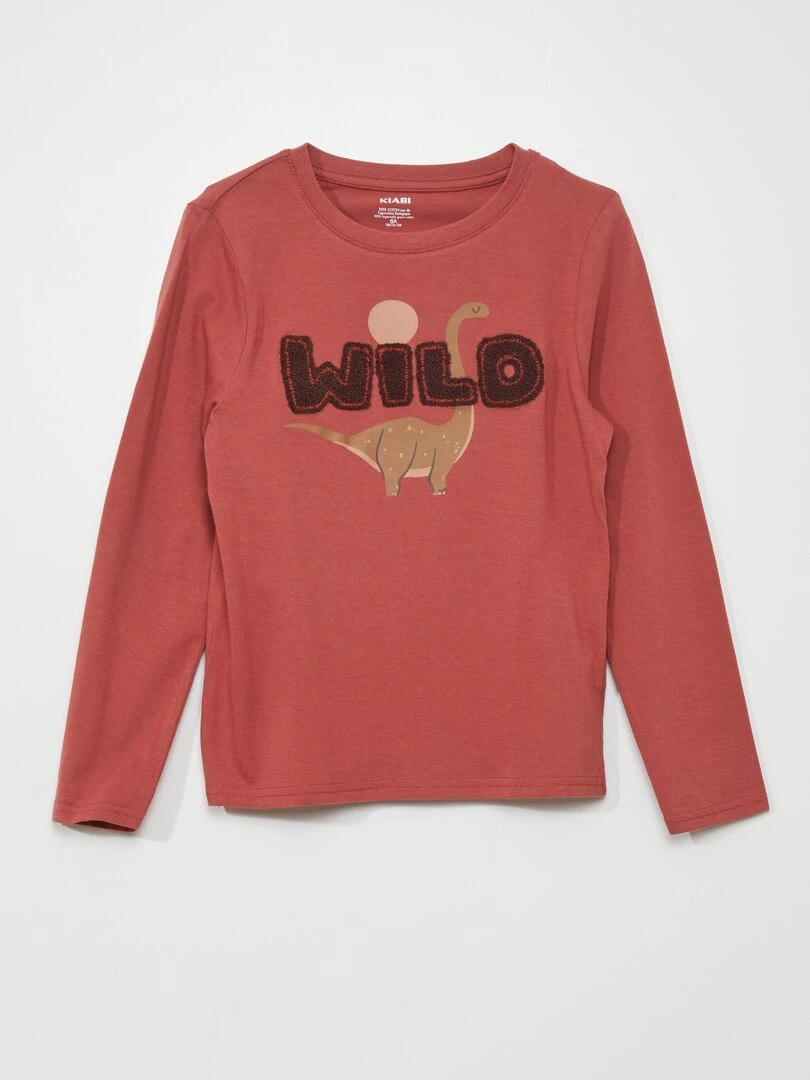 T shirt en jersey à manches longues Rouge