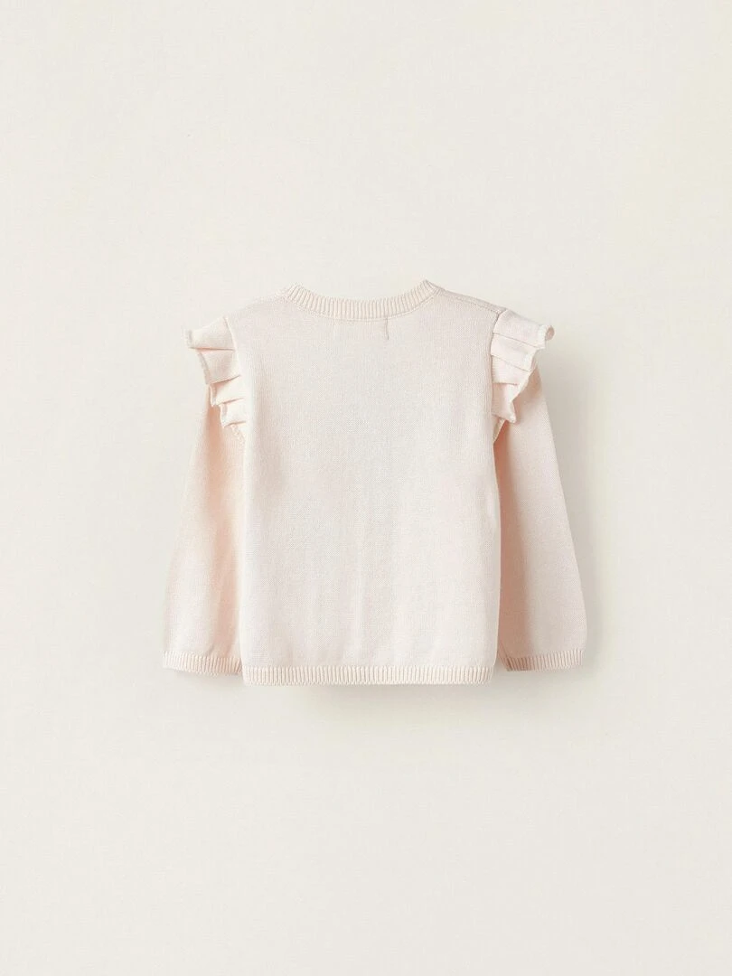Gilet en Maille avec Volants pour Nouveau Né NATURE TAKEOVER Rose