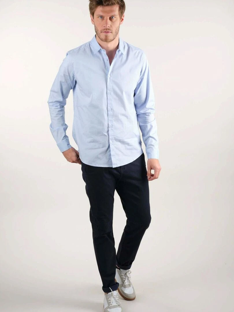 Chemise à manches longues pour homme 'Deeluxe' Bleu clair