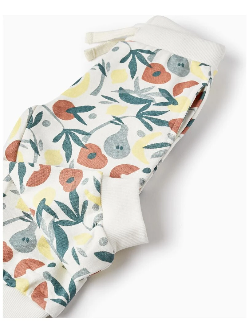 Pantalon en coton pour bébé garçon 'Fruits'  SICILIAN DAYS   Blanc