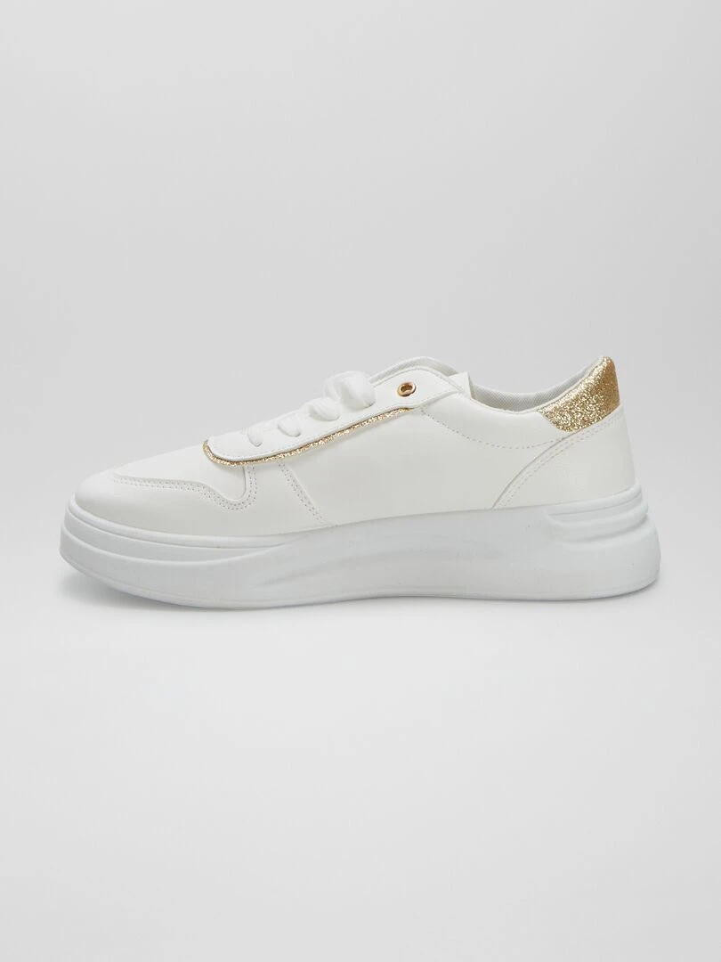 Baskets en simili   Blanc