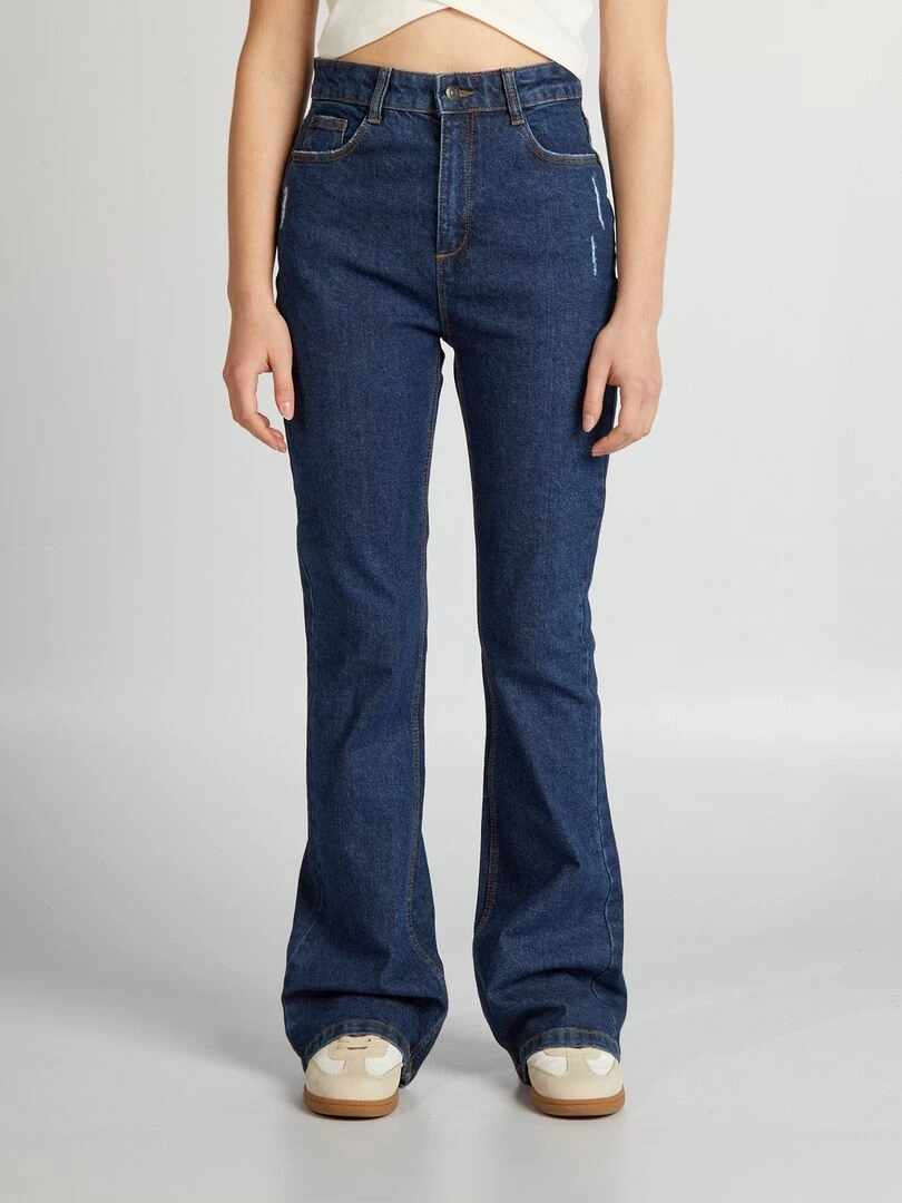 Jean flare/bootcut à taille haute Bleu brut