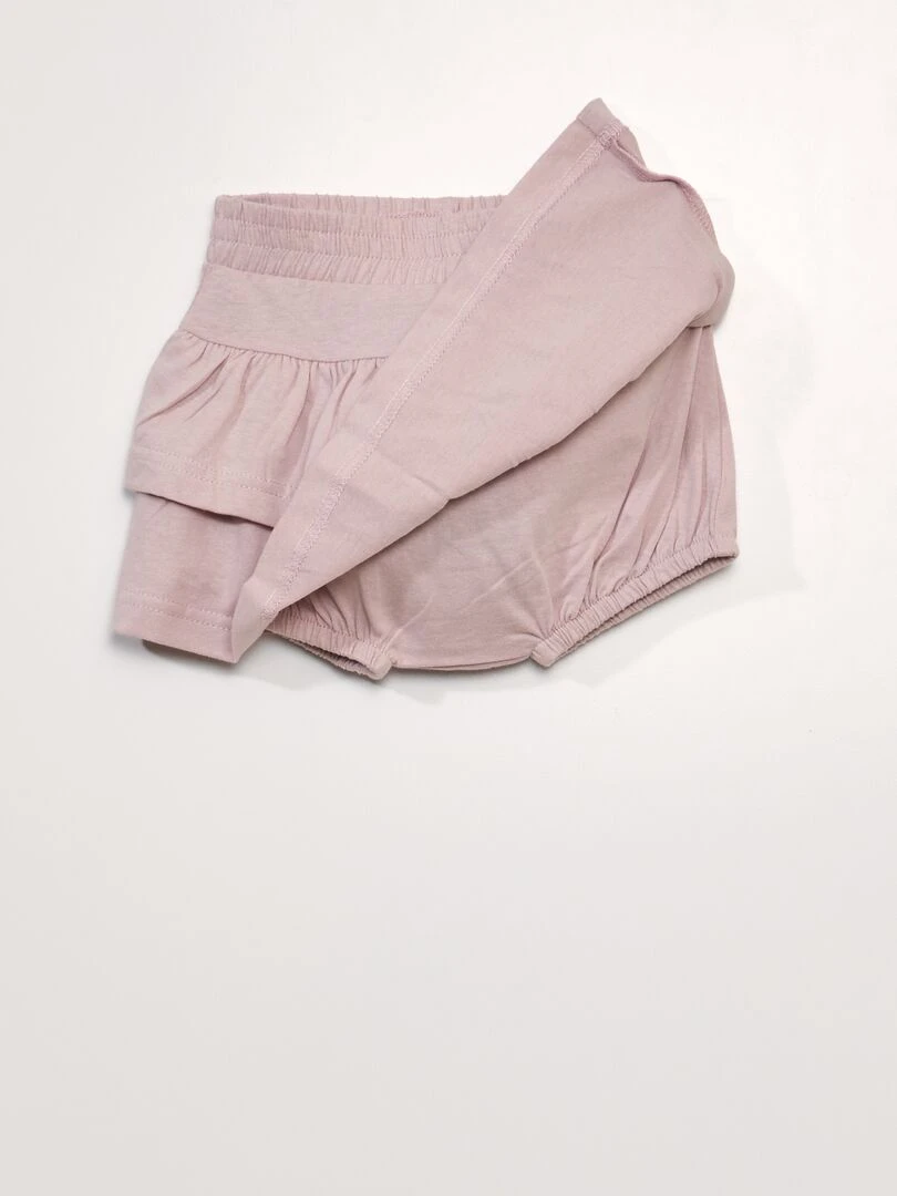 Jupe short volantée Violet