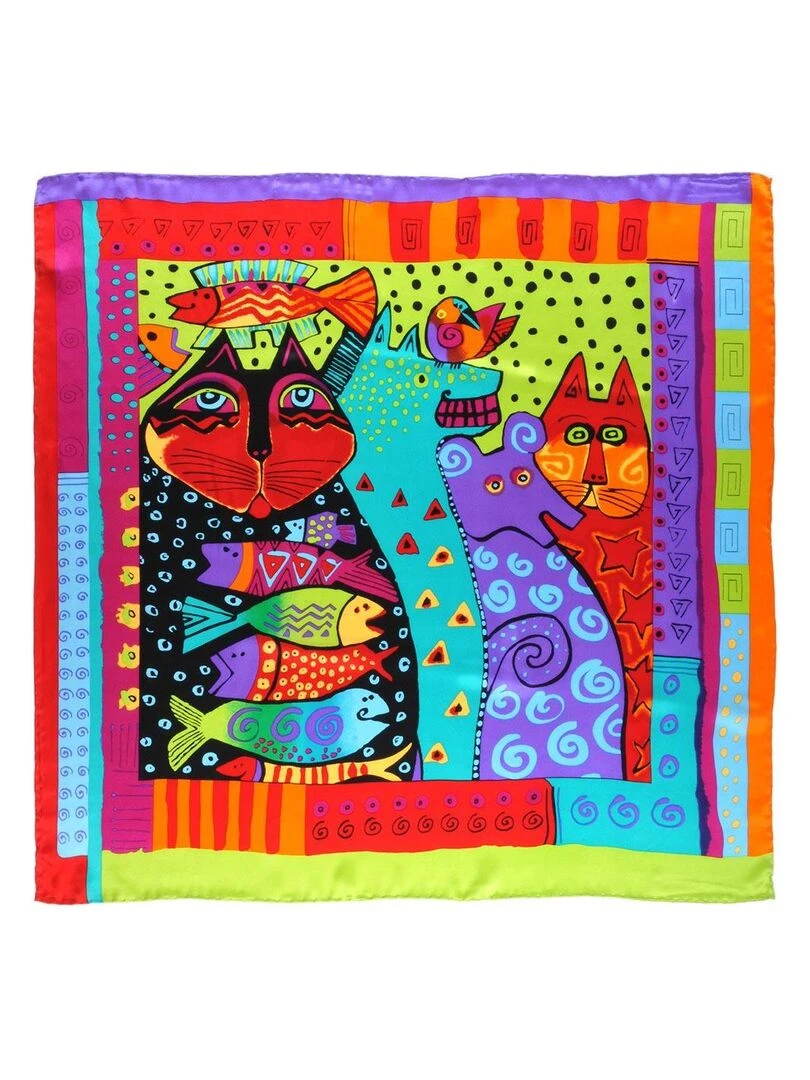 Carré de soie Friendly pets Multicolore