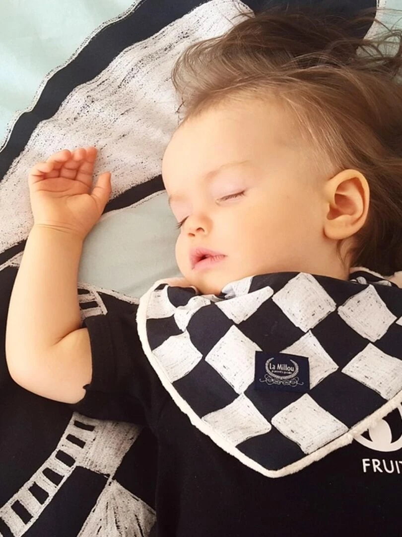 Bandana cache cou réversible  FLORE   Bleu