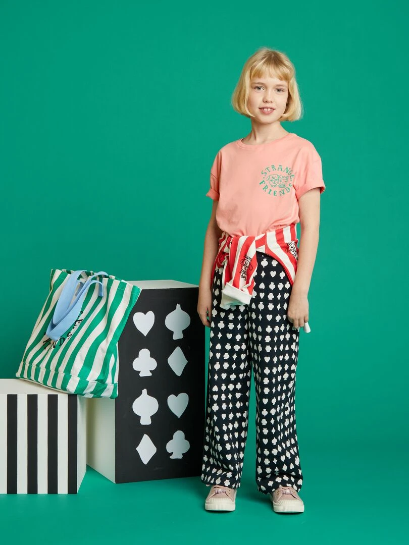 Tee shirt à col rond X Little Bad Wolf   Rose
