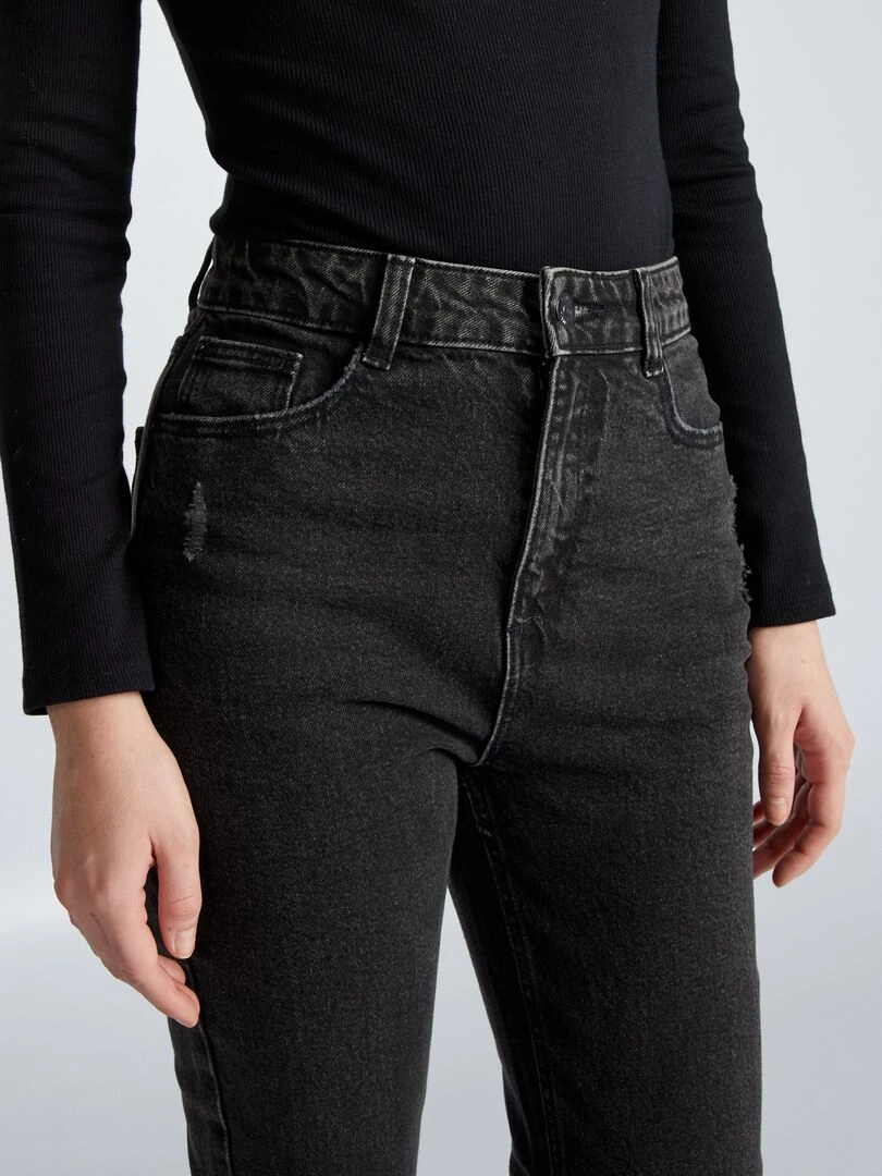 Jean flare/bootcut à taille haute   Noir