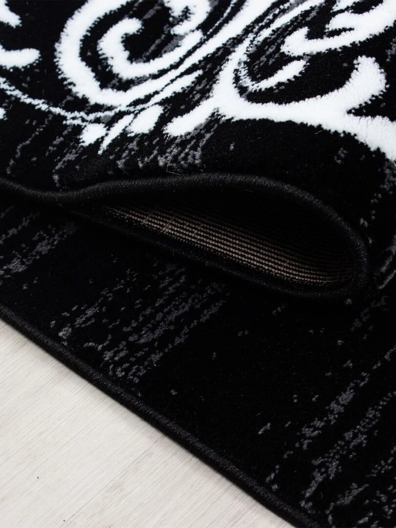 Tapis salon FLORINI OEKO TEX® Noir