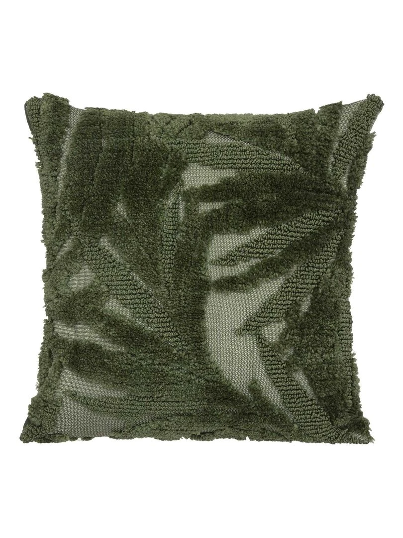 Coussin en velours tufté Vert