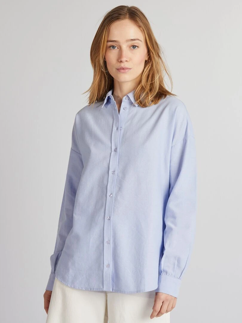 Chemise oxford coupe large   Bleu