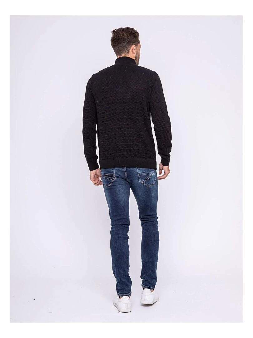 Pull col montant zippé LUMOSOL Noir