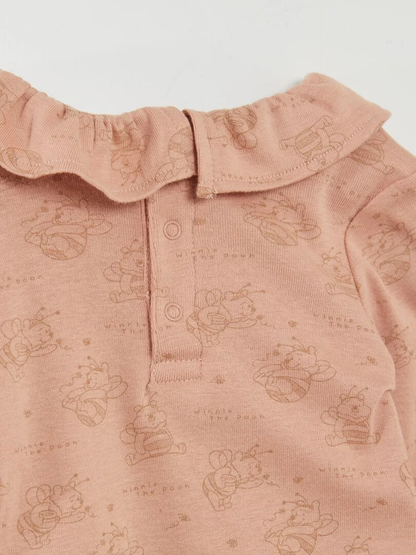 Ensemble 3 pièces body + legging + bavoir   Rose