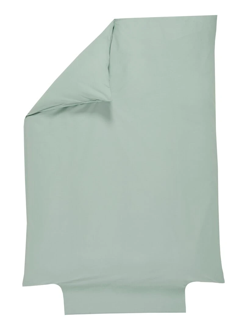 Housse de couette Coton Bio 57 fils 'P'tit Basile' Vert d'eau