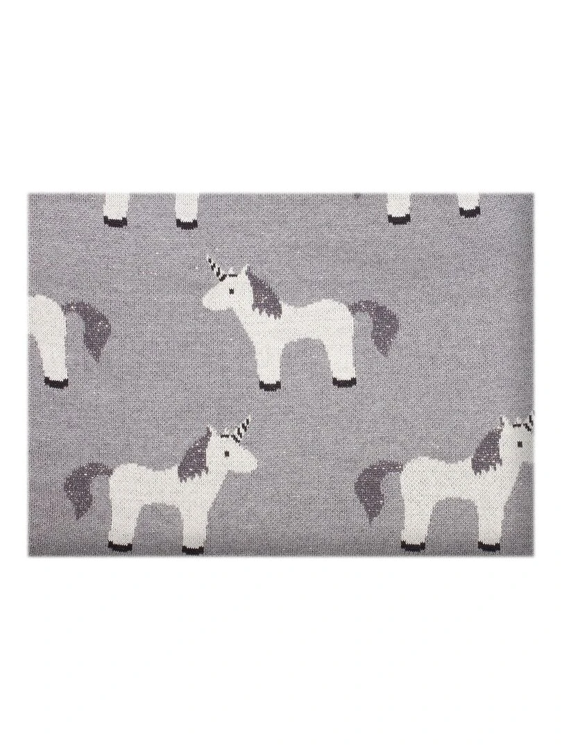 Couverture pour bébé LICORNE Gris