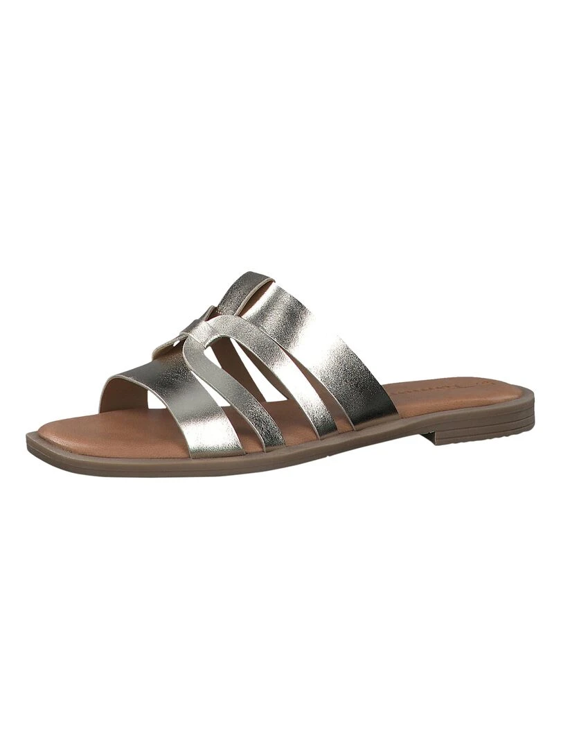 Sandales Plate Cuir Tamaris   Doré/or