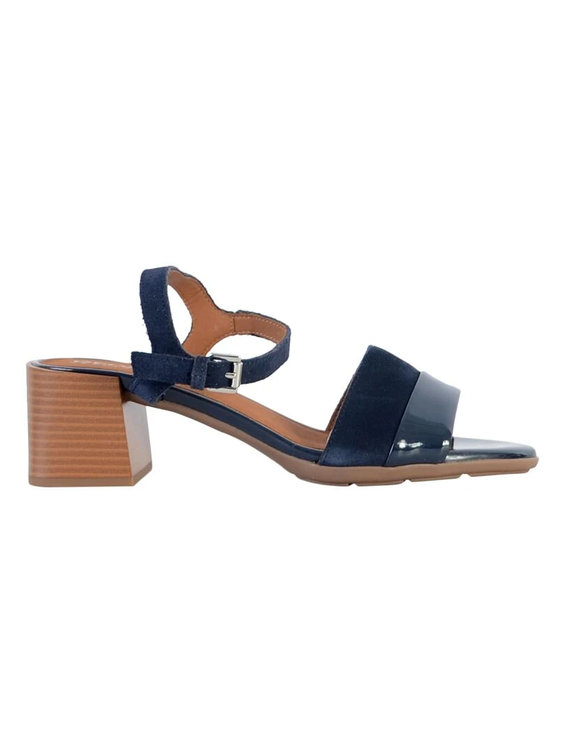 Sandale Talon Cuir Geox Marykarmen   Bleu