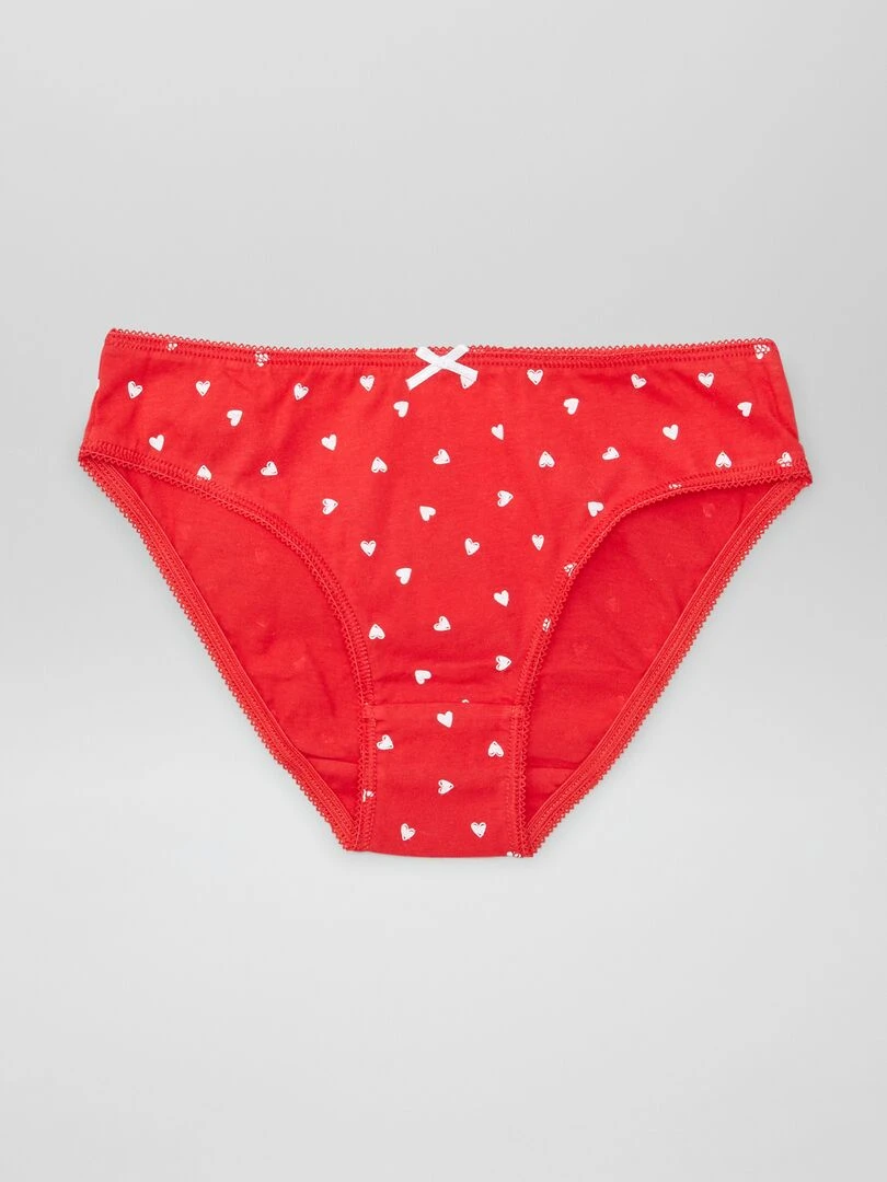 Lot de 7 culottes   Blanc/rose/rouge