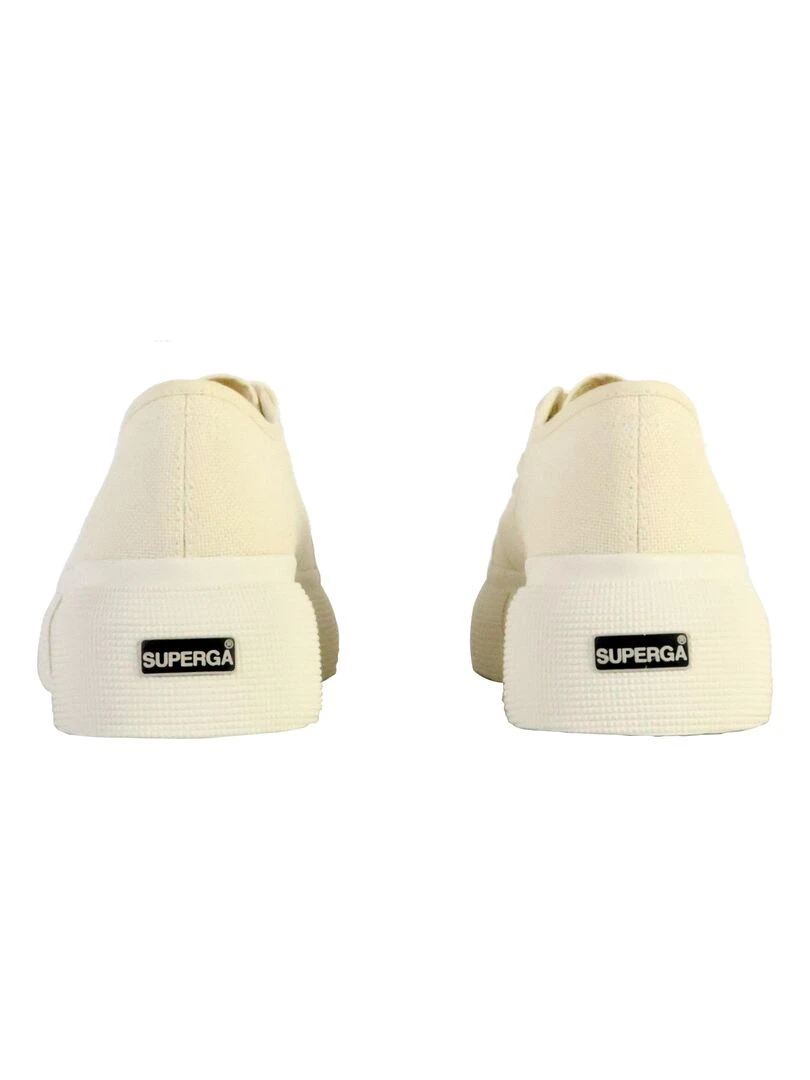 Basket Basse à Lacets Superga Bubble   Beige