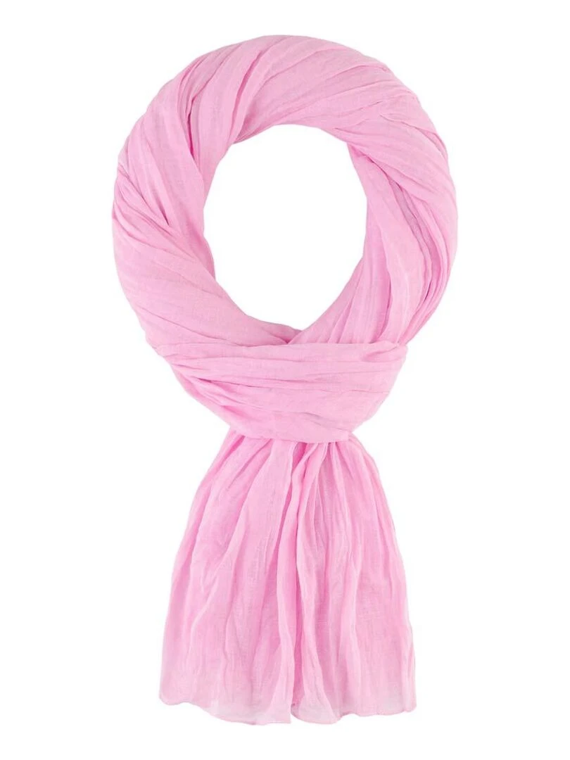 Chèche coton Uni Rose