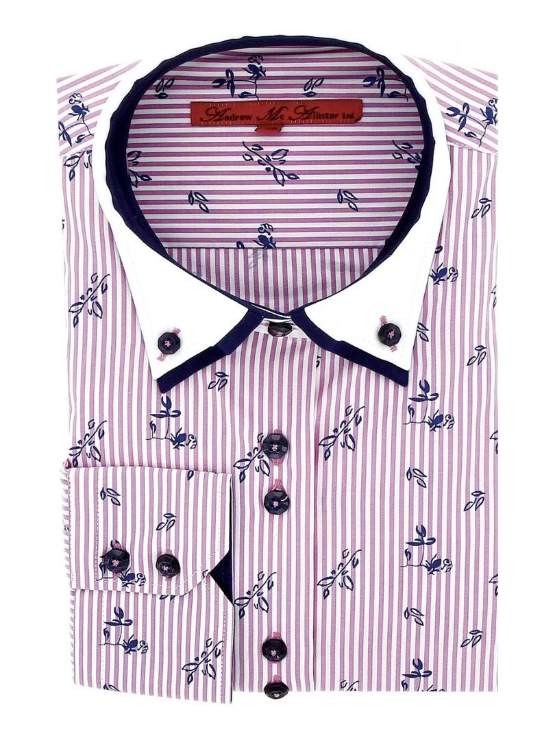 Chemise à coudières MELBOURNE Rose