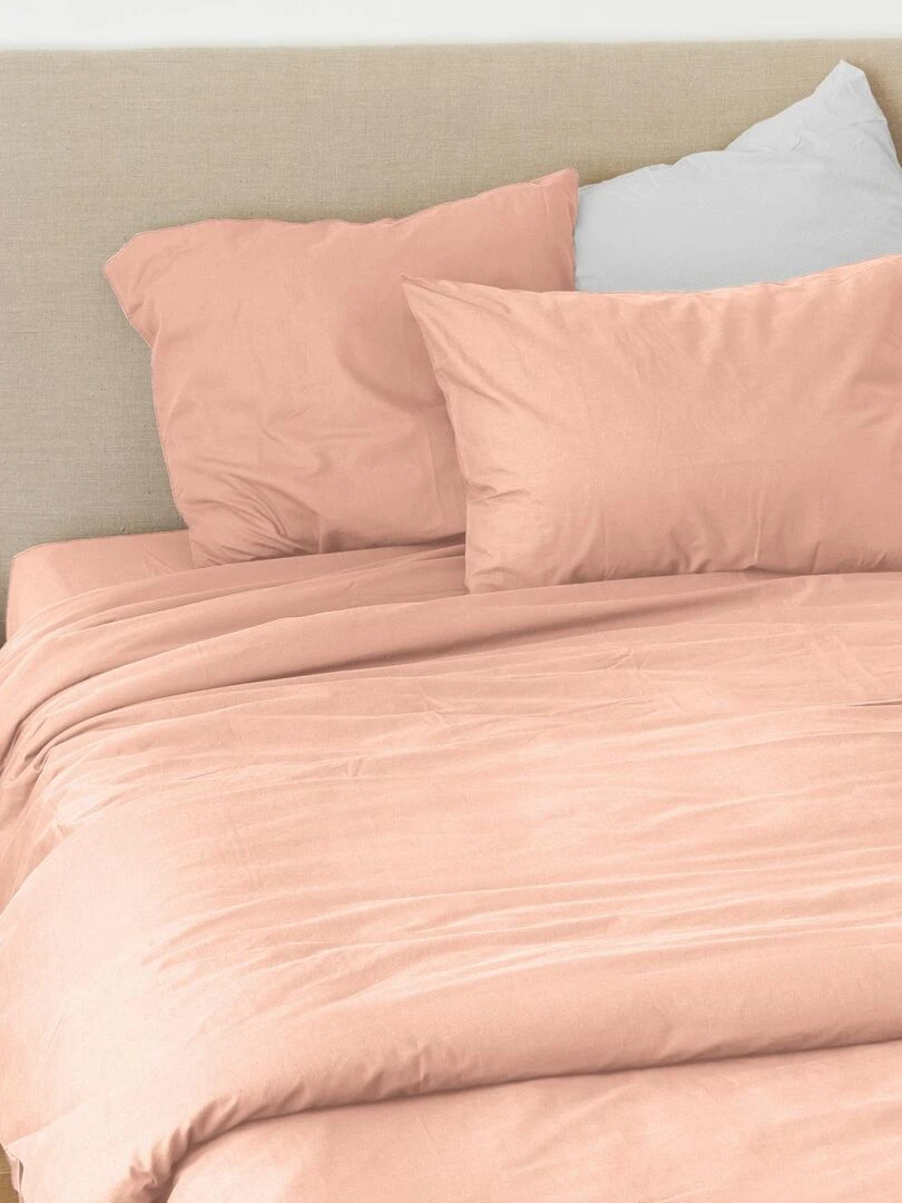 Housse de couette en coton lavé Cap Ferret Rose