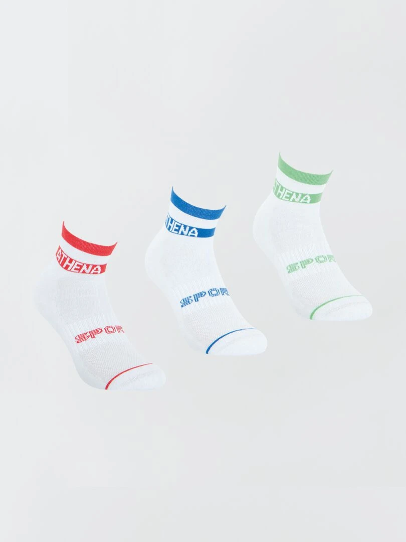 Lot de 3 paires de chaussettes 'Athena' Blanc