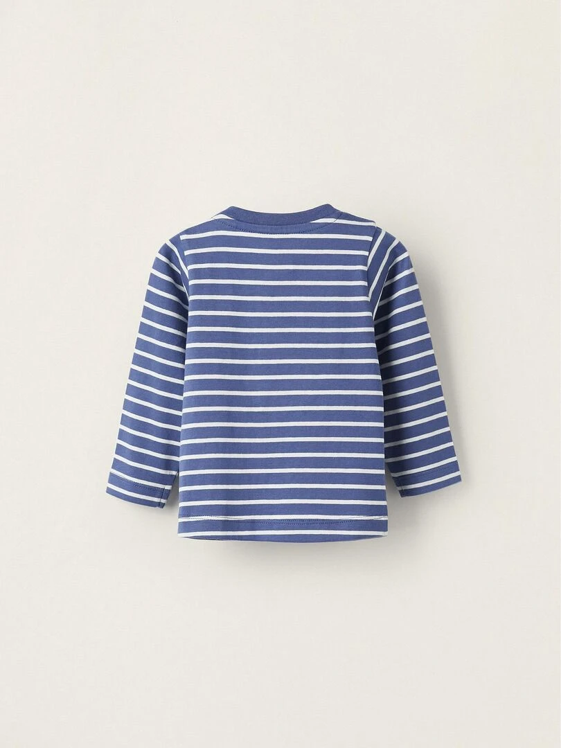T shirt en coton pour nouveau né 'Onion' manches longues NATURE TAKEOVER Bleu