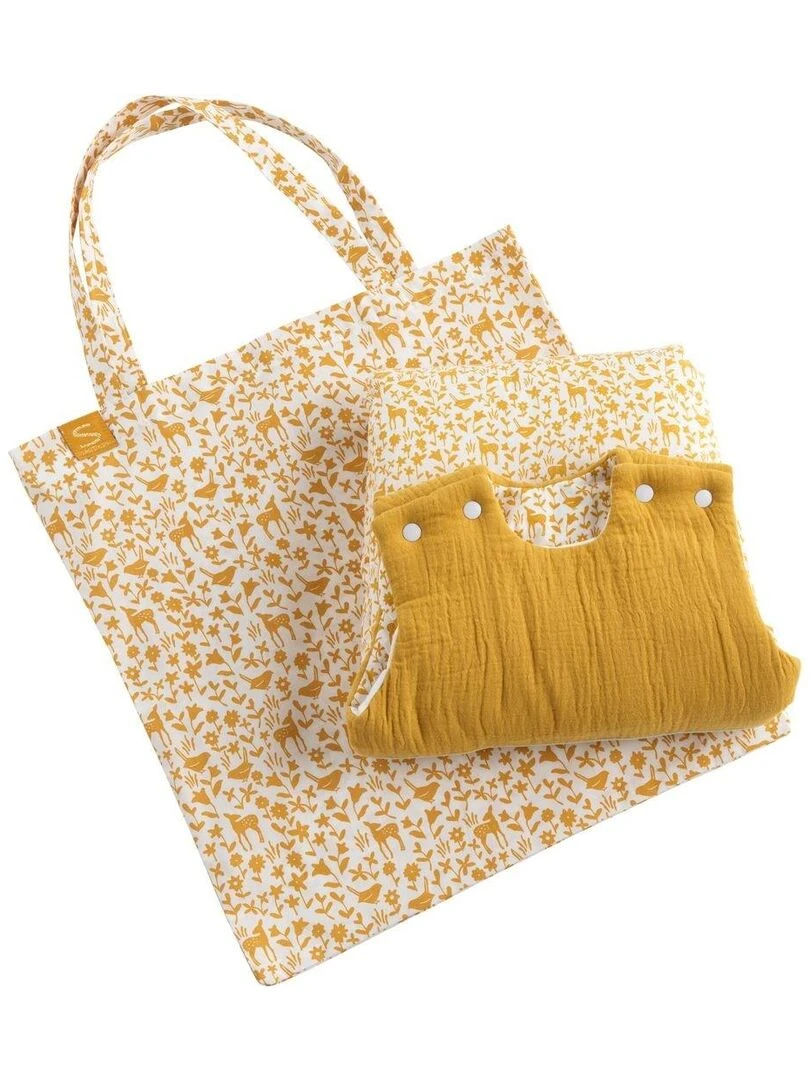 Gigoteuse ouatinée bébé en coton SAUTHON Blanc Jaune