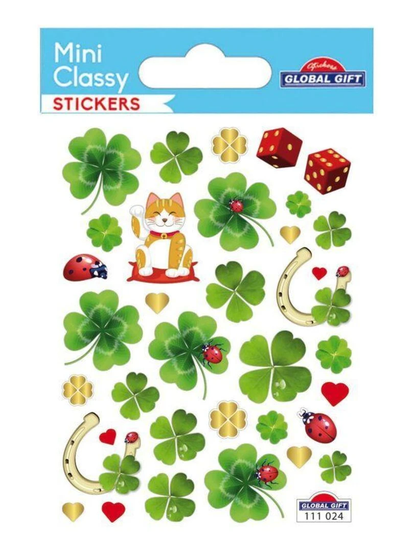 Stickers Trèfles à quatres feuilles Dorures 1 8 cm N/A