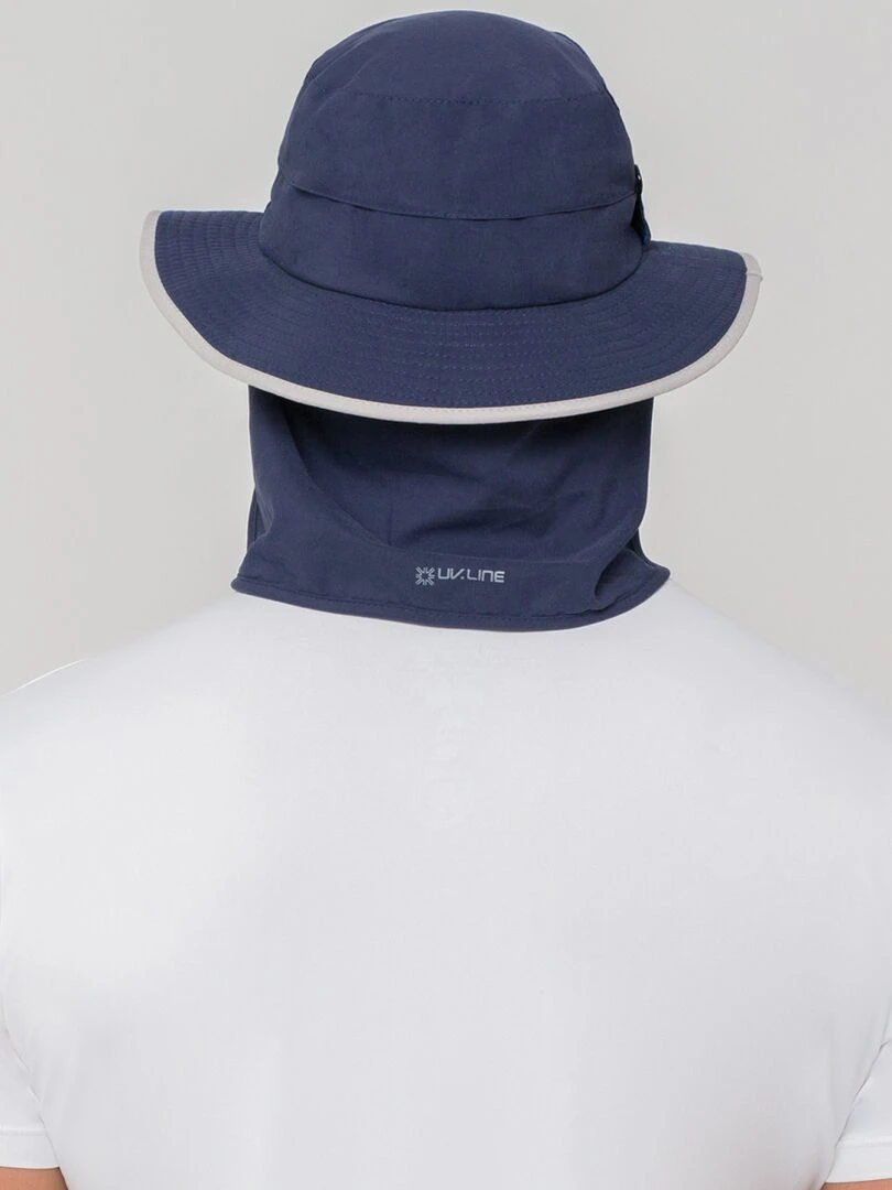 Chapeau Legionnaire Chapeu Kansas Nac Marinho/Cinza / UV Line   Bleu marine