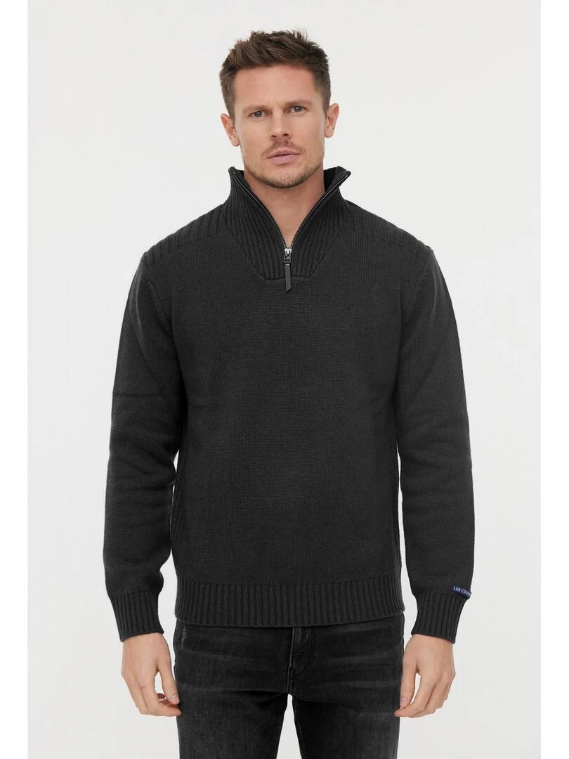 Lee Cooper Pull laine straight CHAR Noir