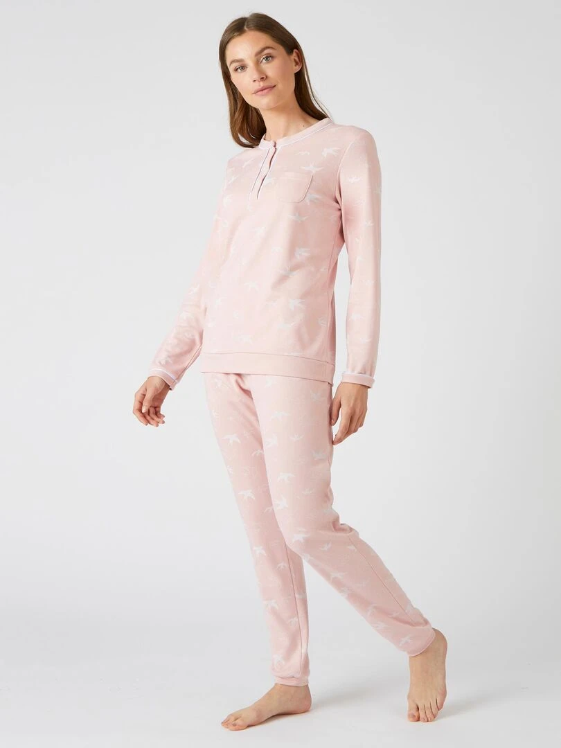 Pyjama interlock Thermolactyl Damart Rose