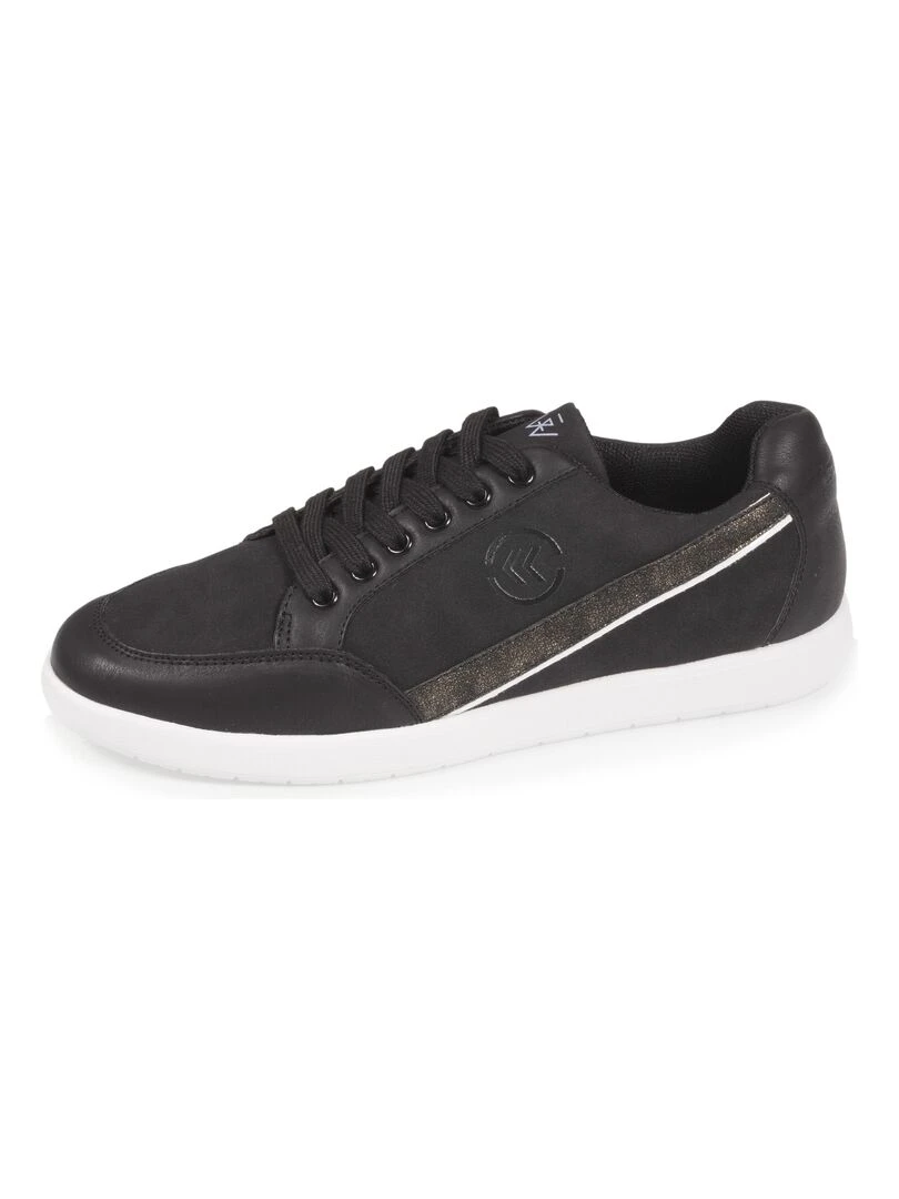 Baskets Confort Femme lacets Noir Noir