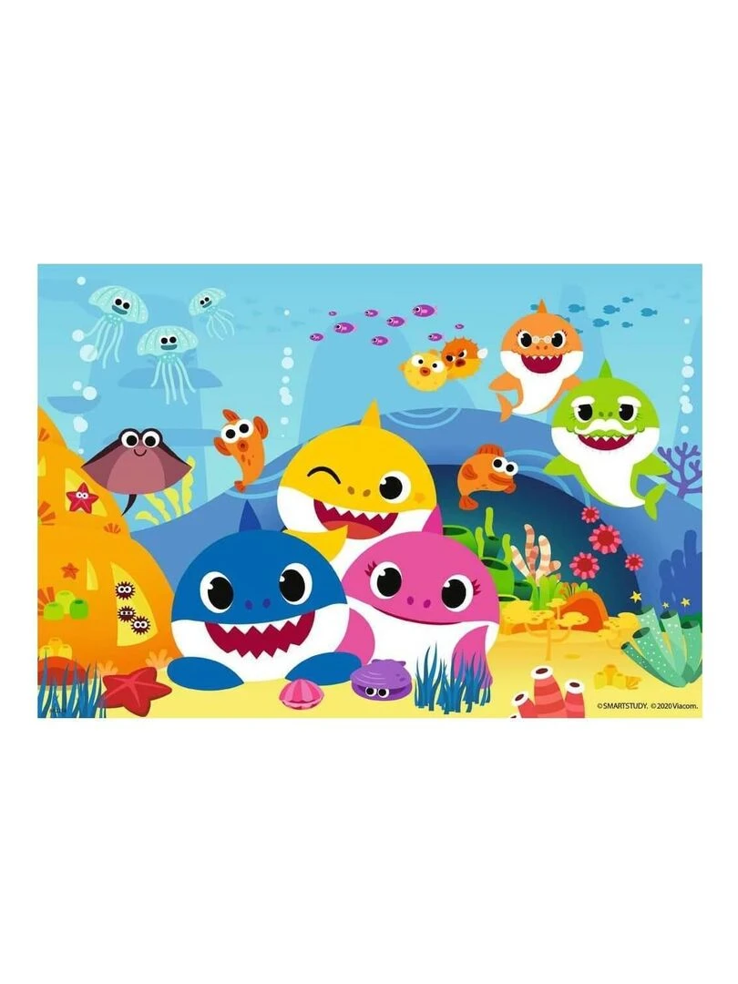 Puzzle 2 x 12 pièces : baby shark explore l'océan   N/A