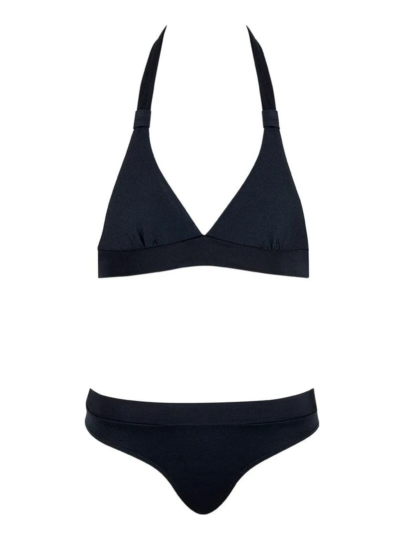 Maillot de bain 2 pièces pour règles fille Noir