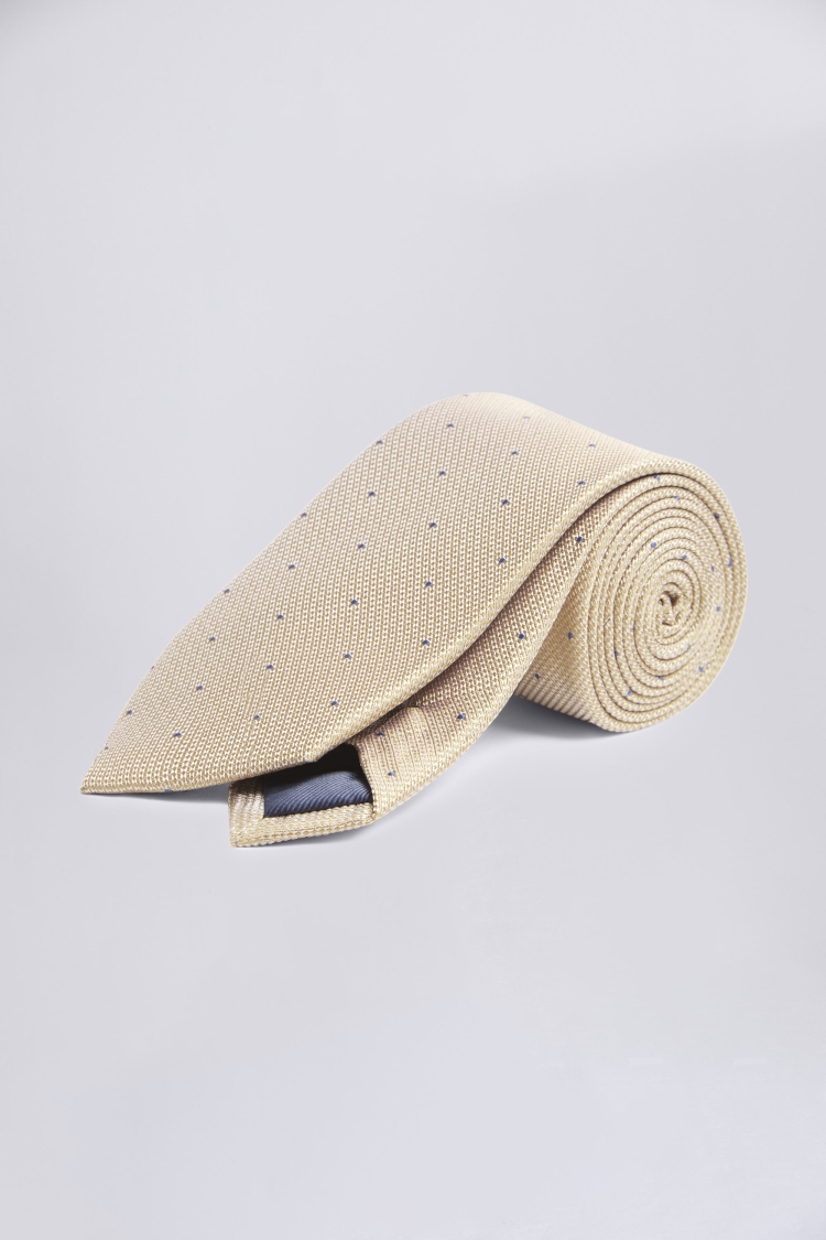 Champagne Contrast Spot Silk Tie Buy Online at Moss