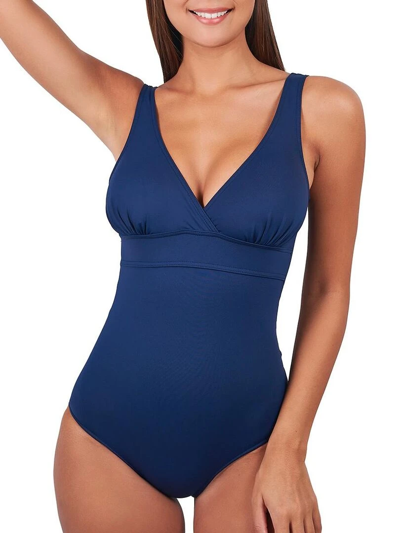 Maillot une pièce rembourrage amovible Marine Bleu