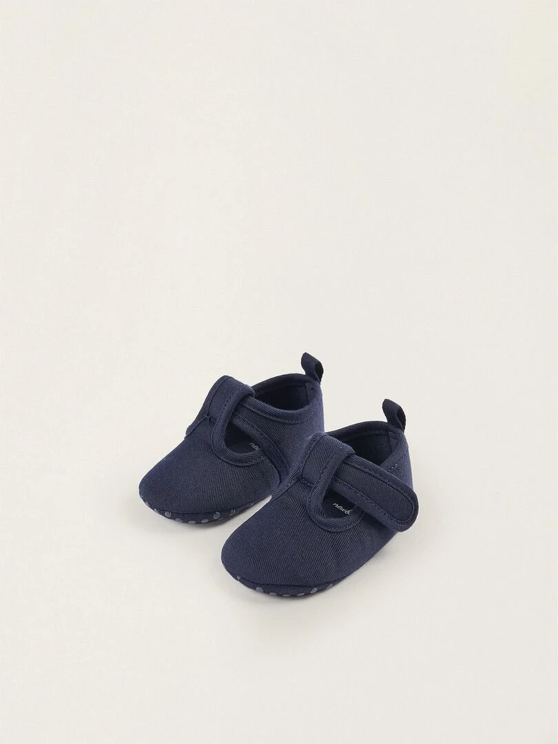 Chaussures en sergé pour nouveau né ATLANTIC COMPANY Bleu foncé