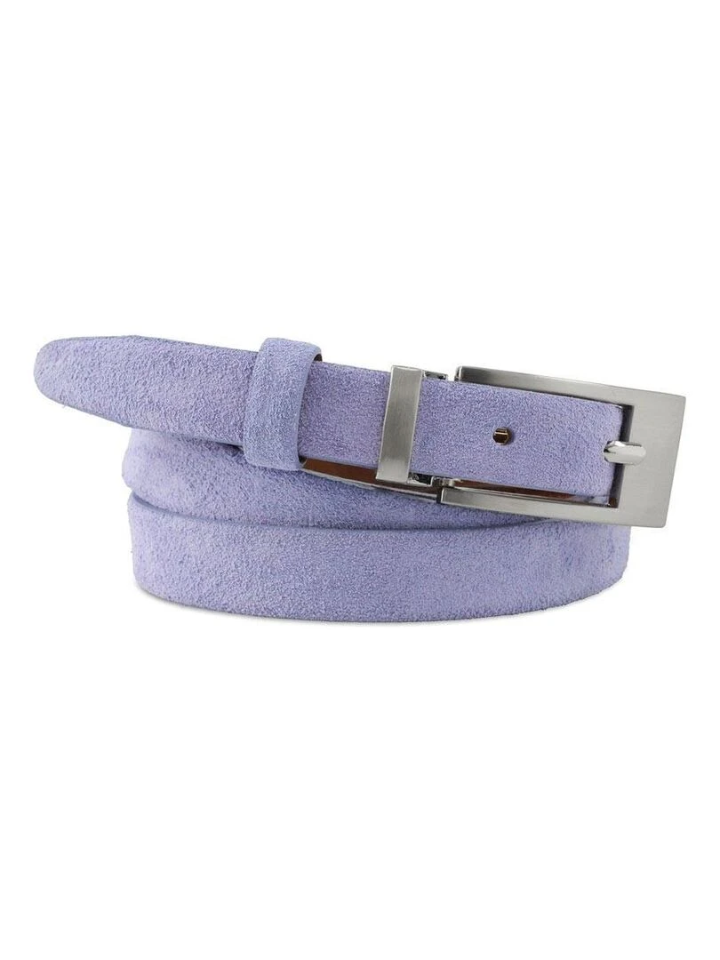 Ceinture Plein Cuir suédine Celina  Fabrication UE   Bleu lavande