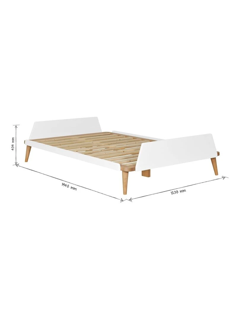 Pack lit avec matelas Karl   AKITEN RETAIL   Blanc Marron